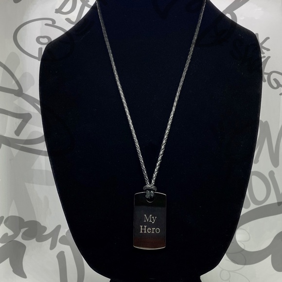 My Hero Black Stainless Steel Dog Tag - Picture 5 of 5